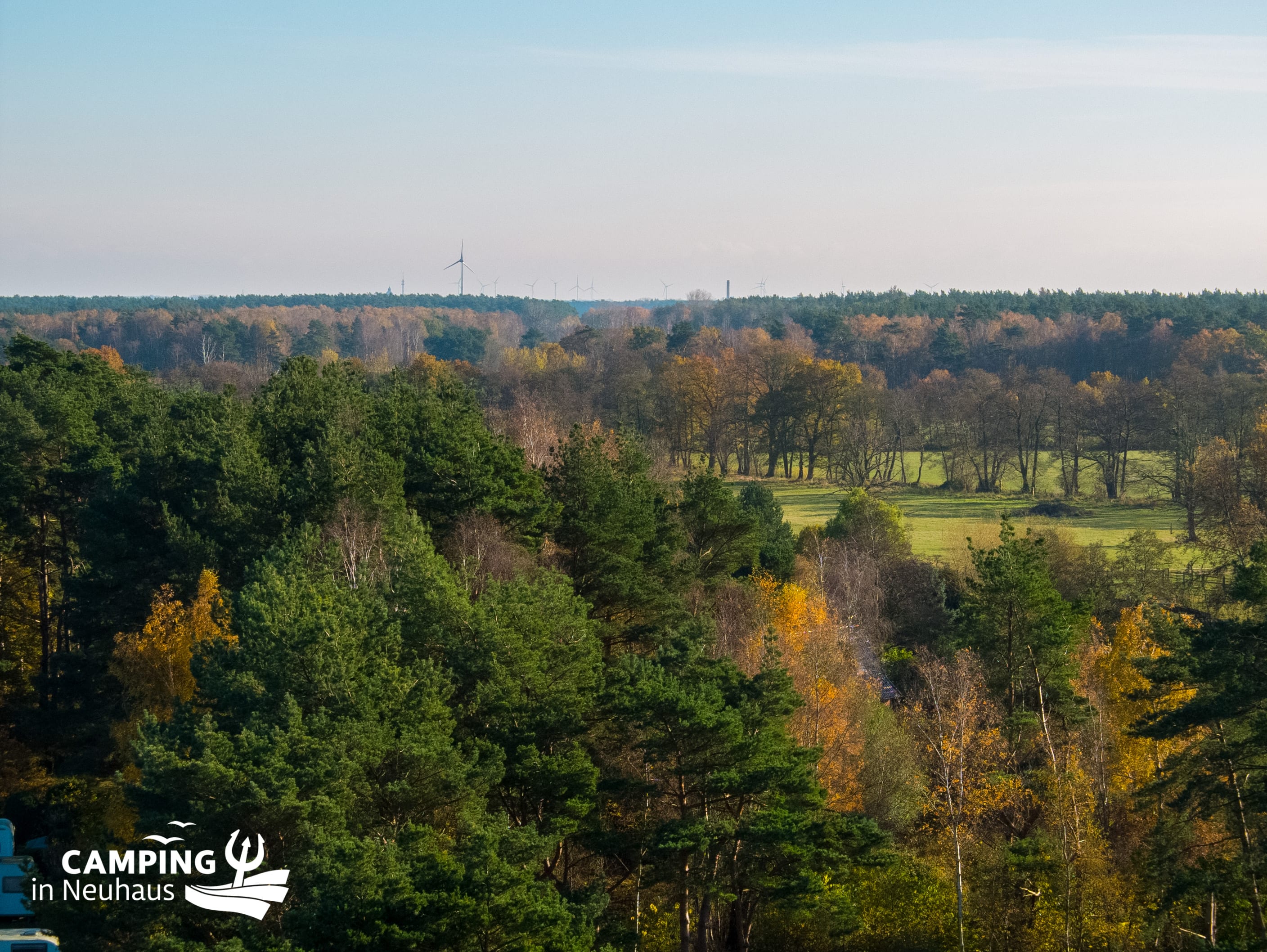 Blick vom Campingplatz aus in Richtung Süd-Osten