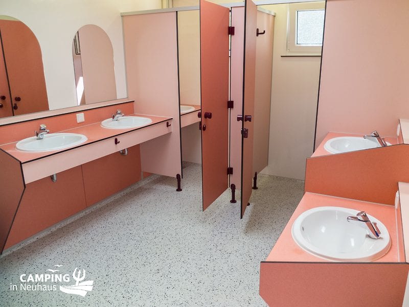 Basins inside the sanitary building